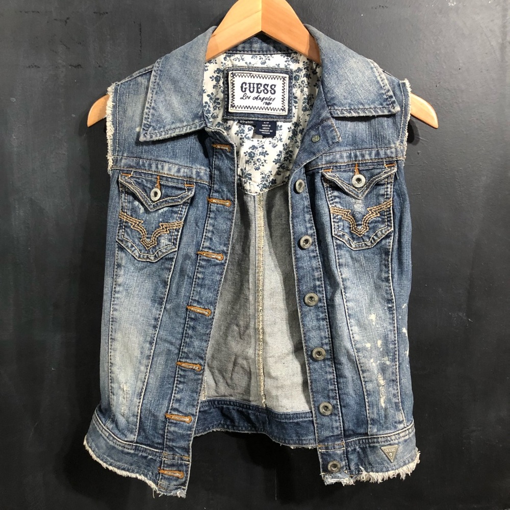 π»GUESSπ» Denim Vest - Picture 10 of 11